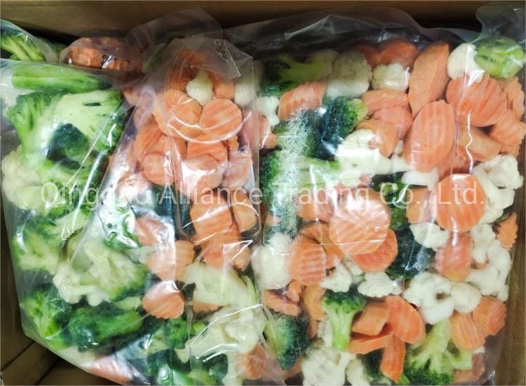 Frozen IQF 3 Ways Mixed Vegetables California Mixed Vegetables Blend with Cauliflower, Broccoli and Carrot with Wholesale Price