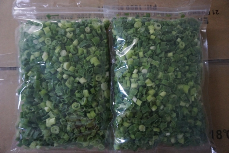 Frozen IQF Spring Onion Cuts, Green Onion