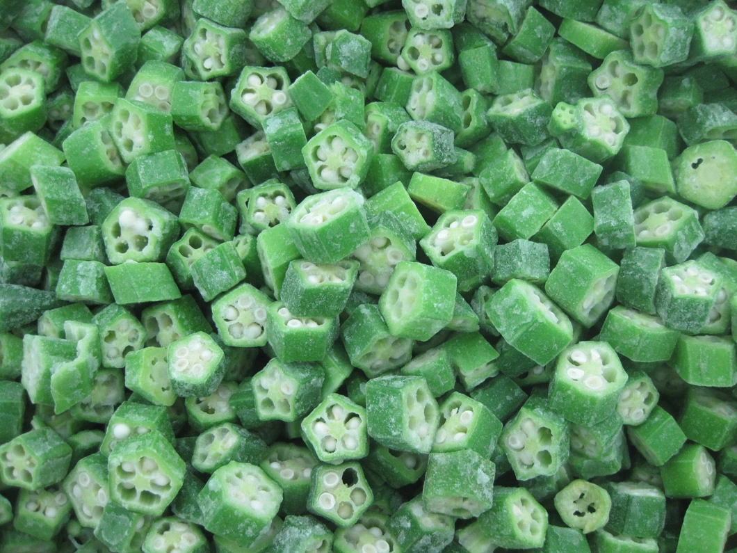 IQF Frozen Diced Okra, Frozen Chopped Okra