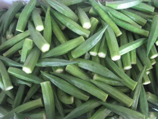 冷凍野菜、冷凍食品、IQF野菜、IQF食品、冷凍野菜、IQFオクラ、冷凍オクラ、IQFオクラ、スライス/みじん切り/丸ごと、オクラスライス、ベビーオクラ、オクラスライス、オクラ